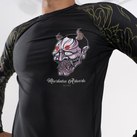 MEERKATSU - THE LAUGHING HANNYA – LONG SLEEVE RASHGUARD