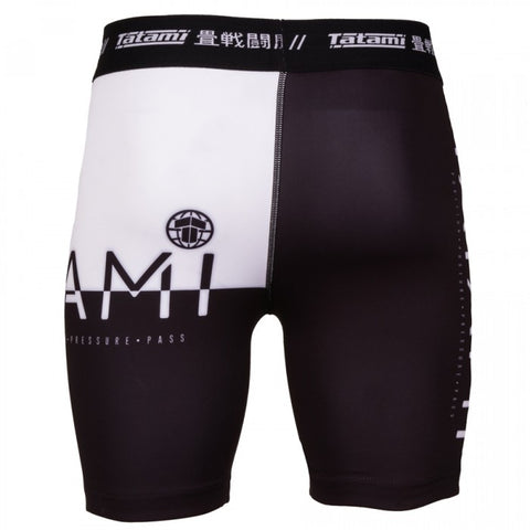 TATAMI 50/50 VALE TUDO SHORTS - BLACK AND WHITE