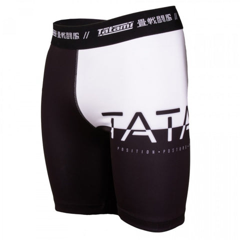 TATAMI 50/50 VALE TUDO SHORTS - BLACK AND WHITE