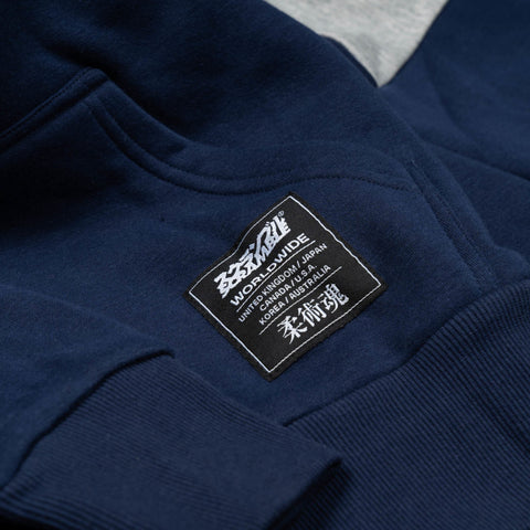 SCRAMBLE TAKAMIYA HOODY –  NAVY/GREY