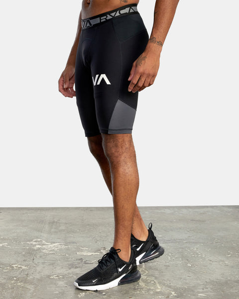 RVCA -COMPRESSION SHORTS - BLACK