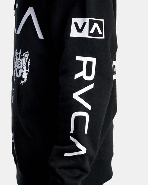 RVCA - ALL BRAND SPORTS HOODIE - BLACK
