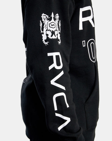 RVCA - ALL BRAND SPORTS HOODIE - BLACK