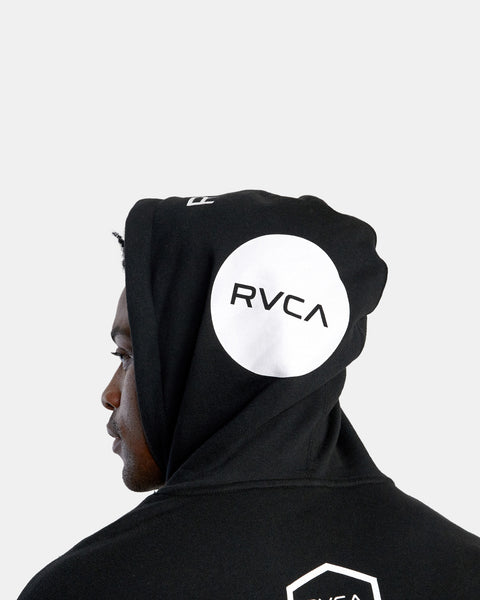 RVCA - ALL BRAND SPORTS HOODIE - BLACK