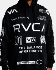 RVCA - ALL BRAND SPORTS HOODIE - BLACK