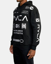 RVCA - ALL BRAND SPORTS HOODIE - BLACK