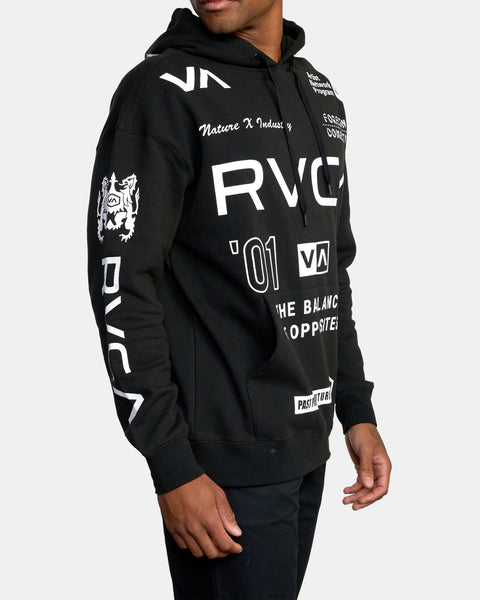 RVCA - ALL BRAND SPORTS HOODIE - BLACK