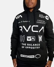 RVCA - ALL BRAND SPORTS HOODIE - BLACK