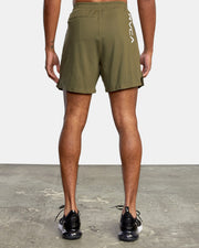 RVCA - VA SPORT -  SPORT VENT RUNNING SHORTS 15" - OLIVE