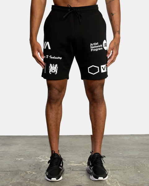 RVCA VA SPORT IV - ALL BRAND SHORTS - BLACK