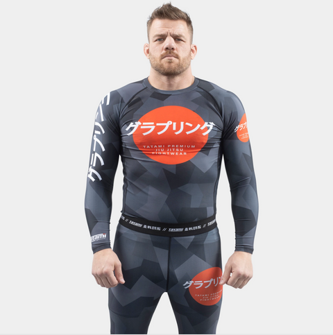 TATAMI - ONYX BLACK CAMO LONG SLEEVE RASH GUARD