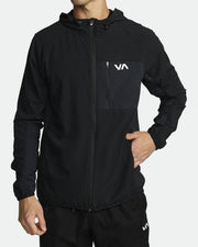 RVCA YOGGER JACKET - BLACK