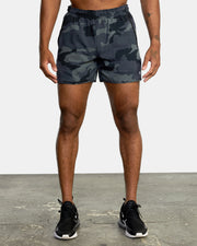 RVCA YOGGER 15 RUNNING SHORTS - CAMO