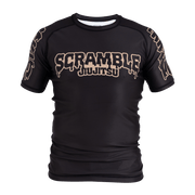 SCRAMBLE - DRIP LOGO RASHGUARD - BLACK