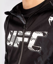 UFC VENUM AUTHENTIC FIGHT WEEK MEN'S ZIP HOODIE - BLACK