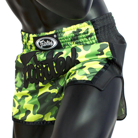 Fairtex BS1710 Green Camo Slim Cut Muay Thai Shorts