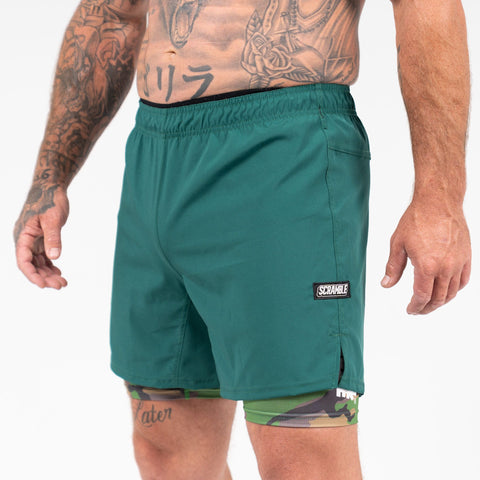 Scramble Combination Shorts Green/Woodland camo