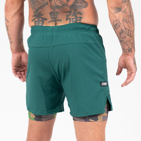 Scramble Combination Shorts Green/Woodland camo