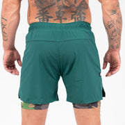 Scramble Combination Shorts Green/Woodland camo