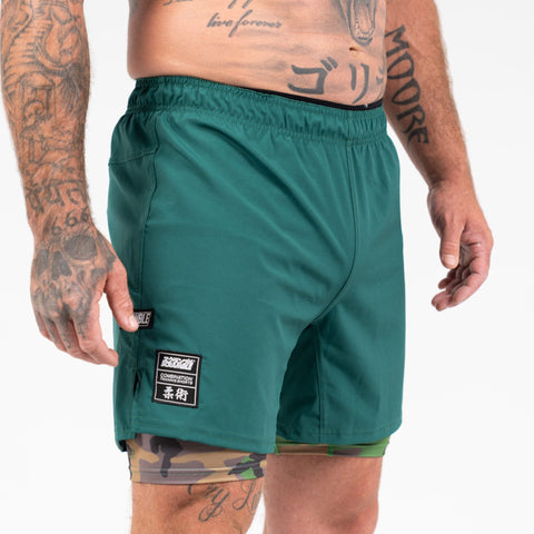 Scramble Combination Shorts Green/Woodland camo