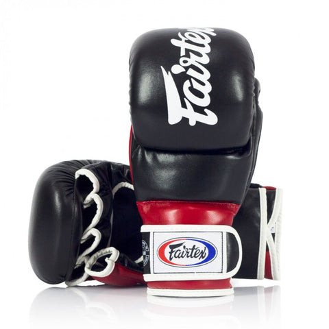 Fairtex FGV18 Super Sparring MMA Gloves - Black/Red