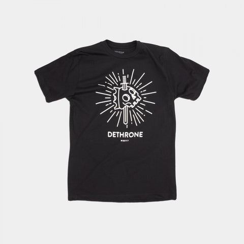 Dethrone Knife Skull Tee Black