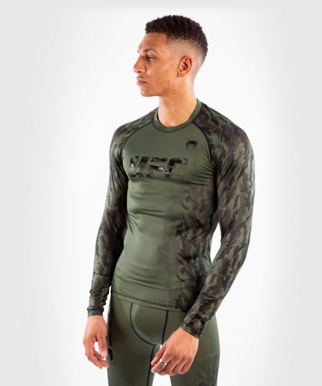 UFC VENUM AUTHENTIC FIGHT WEEK MEN'S PERFORMANCE LONG SLEEVE RASHGUARD - KHAKI