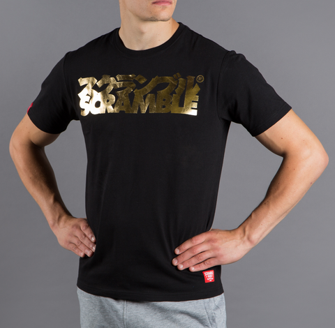 Scramble Gold logo T-Shirt - Black