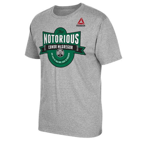Reebok McGregor UFC Notorious McGregor Brand T-Shirt - Grey