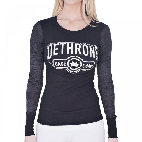 Dethrone Womens Basecamp Shadow Long Sleeve black