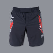 SCRAMBLE PEACE AND VIOLENCE SHORTS - BLACK