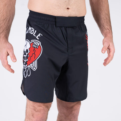 SCRAMBLE PEACE AND VIOLENCE SHORTS - BLACK