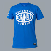 SCRAMBLE JIU JITSU AND STUFF SURF TEE – BLUE