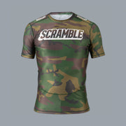 SCRAMBLE TACTIC RASHGUARD – WOODLAND CAMO