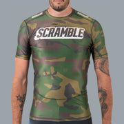 SCRAMBLE TACTIC RASHGUARD – WOODLAND CAMO