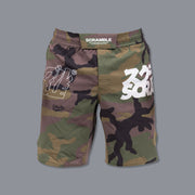 SCRAMBLE BASE SHORTS - WOODLAND CAMO