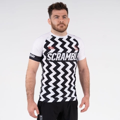 SCRAMBLE RANKED RASHGUARD V5 – WHITE