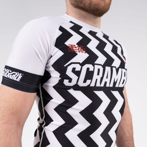 SCRAMBLE RANKED RASHGUARD V5 – WHITE