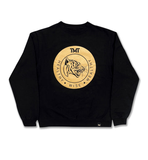 TMT WISE TIGER CREW SWEATSHIRT - BLACK